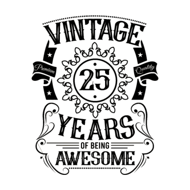 Motiv 25. Geburtstag Geschenkideen Vintage Frauen Männer