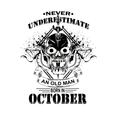 Motiv Oktober Geburtstag Herren alter Mann Vintage