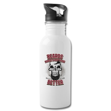 Geburtstag Geschenk Mann Trinkflasche - Bart Totenkopf Barber Geschenk Geburtstag Mann