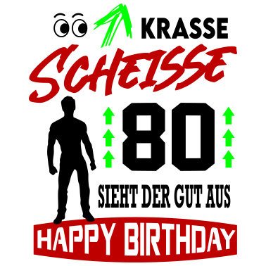Motiv Sprüche Geburtstag Mann Gut aussehen 80