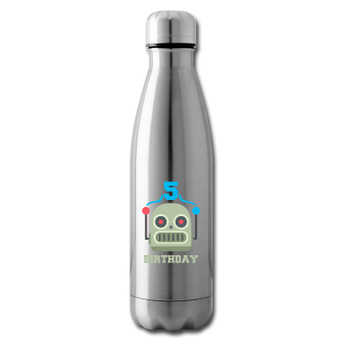 Geburtstag Geschenk Mann Trinkflasche - Kinder Geburtstag 5 Jahr Roboter Geburtstagsfeier