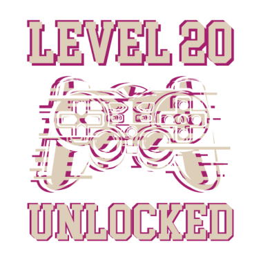 Motiv 20.Geburtstag Mann - Level 20 Unlocked