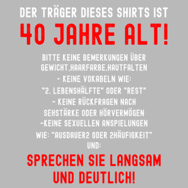 Motiv Lustige Geschenkideen Männer zum 40. Geburtstag