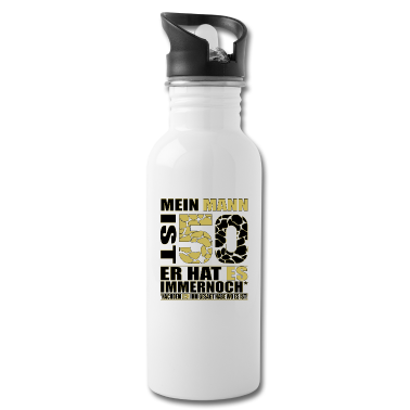 Geburtstag Geschenk Mann Trinkflasche - 50ter Geburtstag - Mein Mann ist 50