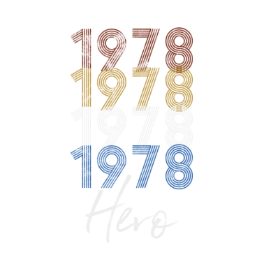 Motiv Mann Held - 40. Geburtstag Geschenk 1978 retro