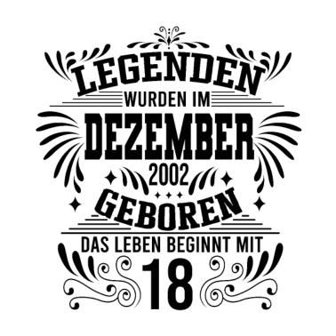 Motiv Dezember 2002 18 Geburtstag Männer Frauen