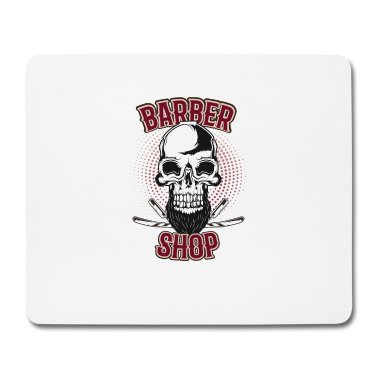 Geburtstag Geschenk Mann Mousepad - Bart Totenkopf Barber Geschenk Geburtstag Mann