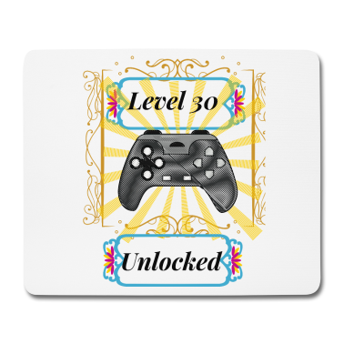 Geburtstag Geschenk Mann Mousepad - Herren 30. Geburtstag Männer Level 30 Jahre Mann