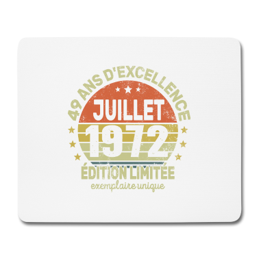 Geburtstag Geschenk Mann Mousepad - 49 Jahre Geburtstag Mann Frau im Juli 1972