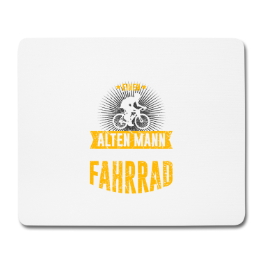 Geburtstag Geschenk Mann Mousepad - Alter Mann mit Fahrrad Spruch Geschenk Geburtstag