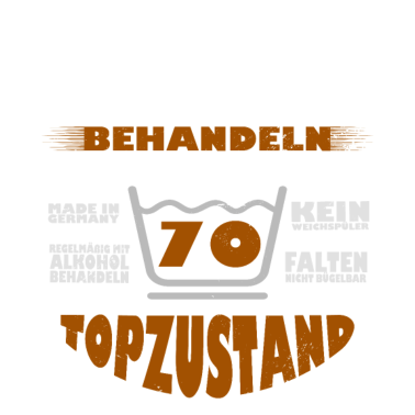 Motiv 70. geburtstag männer -Pfleglich behandeln