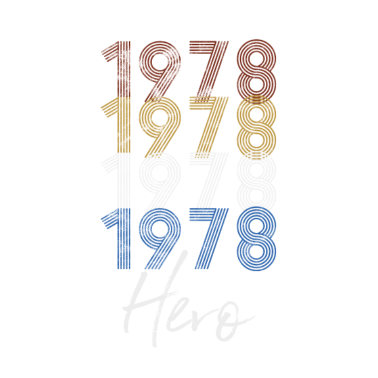 Motiv Mann Held - 40. Geburtstag Geschenk 1978 retro