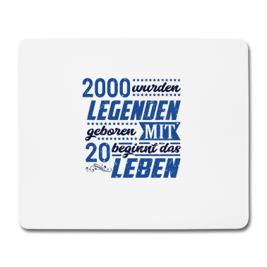 Geburtstag Geschenk Mann Mousepad - 20 Geburtstag Legendee Männer Frauen