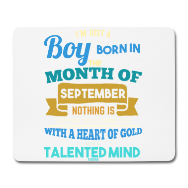 Geburtstag Geschenk Mann Mousepad - September Geburtstag Junge Mann Papa