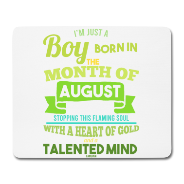 Geburtstag Geschenk Mann Mousepad - August Geburtstag Junge Mann Papa