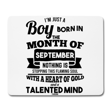 Geburtstag Geschenk Mann Mousepad - September Geburtstag Junge Mann Papa