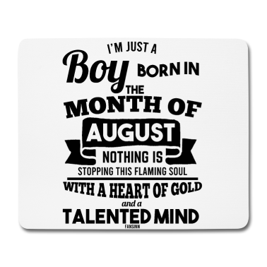 Geburtstag Geschenk Mann Mousepad - August Geburtstag Junge Mann Papa