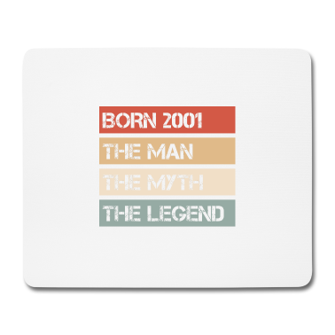 Geburtstag Geschenk Mann Mousepad - Jahrgang 2001 Mann Mythos Legende