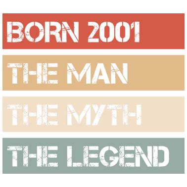 Motiv Jahrgang 2001 Mann Mythos Legende
