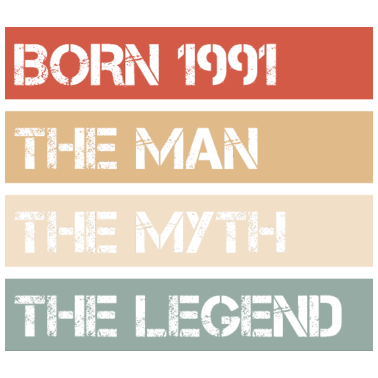 Motiv Jahrgang 1991 Mann Mythos Legende