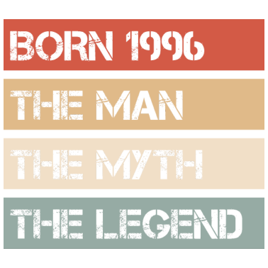 Motiv Jahrgang 1996 Mann Mythos Legende