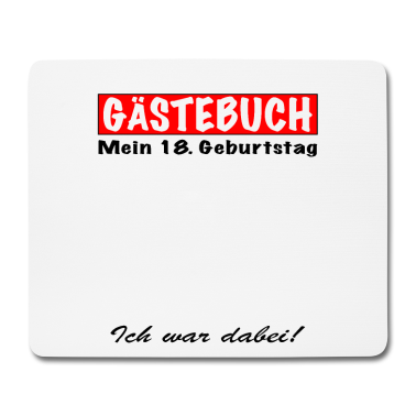 Geburtstag Geschenk Mann Mousepad - 18. Geburtstag volljährig 18 Jahre Gästebuch Mann
