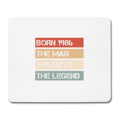 Geburtstag Geschenk Mann Mousepad - Jahrgang 1986 Mann Mythos Legende