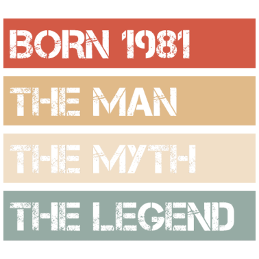 Motiv Jahrgang 1981 Mann Mythos Legende