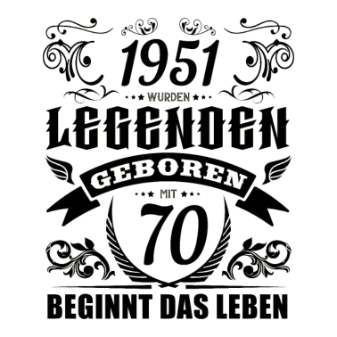 Motiv 70. Geburtstag Jahrgang 1951 Männer Frauen