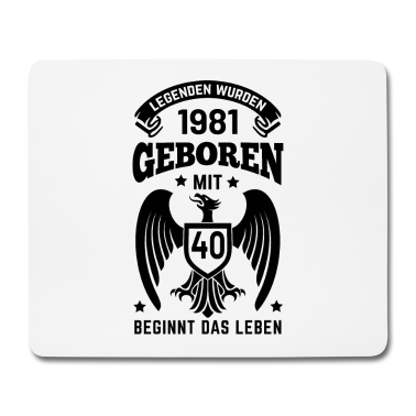Geburtstag Geschenk Mann Mousepad - 40. Geburtstag Jahrgang 1981 Mann Frau