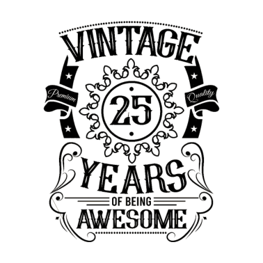 Motiv 25. Geburtstag Geschenkideen Vintage Frauen Männer