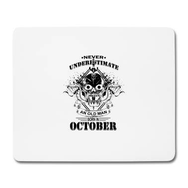 Geburtstag Geschenk Mann Mousepad - Oktober Geburtstag Herren alter Mann Vintage