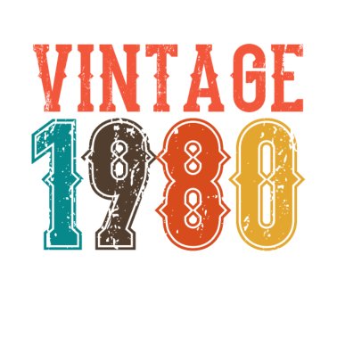 Motiv BORN IN 1980 Geburtstag Geschenk Vintage Männer