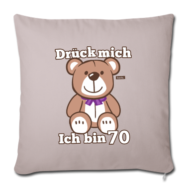 70 Geburtstag Geschenk Kissenbezug - Drück Mich Ich Bin Über 70 Teddybär 70 Geburtstag