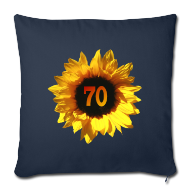 70 Geburtstag Geschenk Kissenbezug - Sonnenblume zum 70. Geburtstag