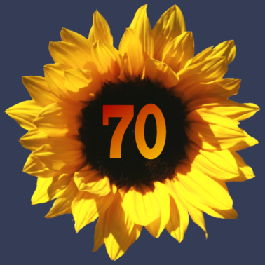 Motiv Sonnenblume zum 70. Geburtstag