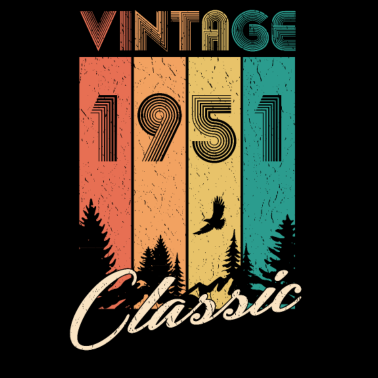 Motiv Vintage 1951 70. Geburtstag Siebzig Jahre Geschenk