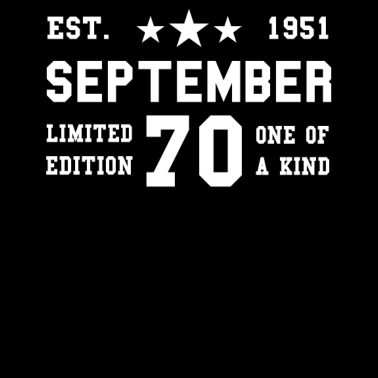 Motiv 70. Geburtstag Geschenk September 1951