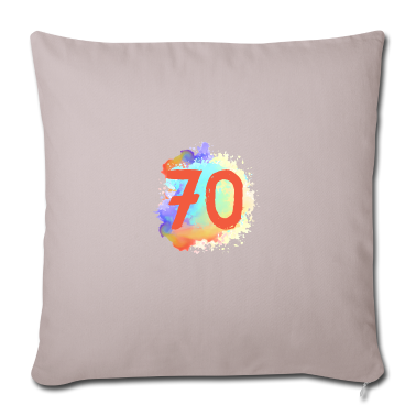 70 Geburtstag Geschenk Kissenbezug - 70 Zahl Klecks