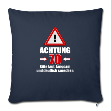 70 Geburtstag Geschenk Kissenbezug - Achtung 70! Lustiges Geschenk zum 70. Geburtstag