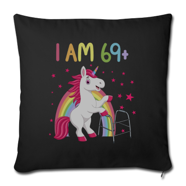 70 Geburtstag Geschenk Kissenbezug - 70 Jahre Einhorn ich bin 69+ 70. Geburtstag