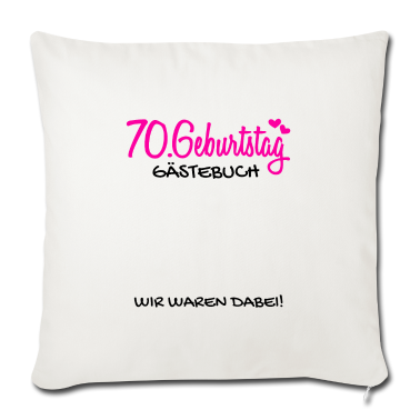 70 Geburtstag Geschenk Kissenbezug - 70 Geburtstag Gästebuch - 70 Jahre Geschenk