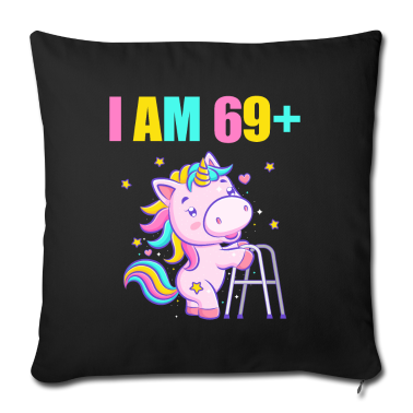 70 Geburtstag Geschenk Kissenbezug - 70 Jahre Einhorn ich bin 69+ 70. Geburtstag