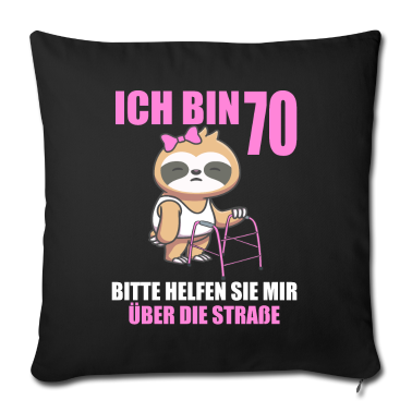 70 Geburtstag Geschenk Kissenbezug - 70 bitte helfen Sie mir über Straße 70. Geburtstag