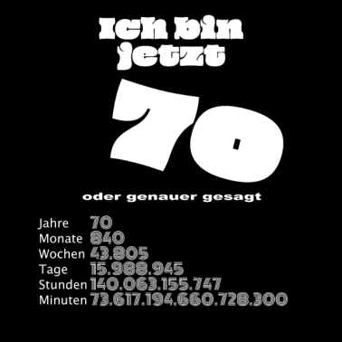 Motiv Runder Geburtstag Ich bin jetzt 70