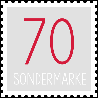 Motiv Sondermarke 70. Geburtstag Geschenk