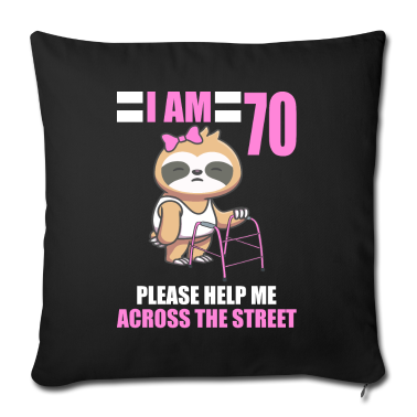 70 Geburtstag Geschenk Kissenbezug - 70 bitte helfen Sie mir über Straße 70. Geburtstag
