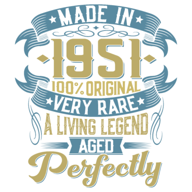 Motiv Jahrgang 1951 geboren 70. Geburtstag Vintage