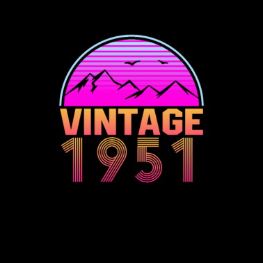 Motiv Retrowave Vintage 1951 Geburtstags Geschenkidee