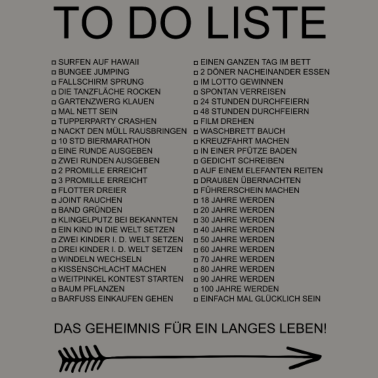 Motiv ToDo Liste Geburtstag Geschenkidee lustig fun spaß